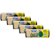 5 Rollen Swirl 35 Liter ÖKo-MüLlbeutel Mit Zugband ReißFest & Dicht / MüLlbeutel