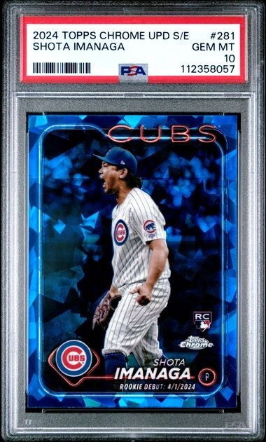 2024 Topps Chrome Update Sapphire SHOTA IMANAGA RC USCS281🔥PSA 10 🔥POP 12🔥GEM