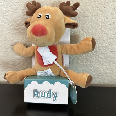 NEW Rudy Pacifier Clip christmas holiday winter infant Teething Egg