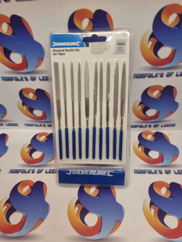 Silverline Diamond Needle File Set 10pce (10pce) Precision Jewellers Metal M - Image 2 of 3