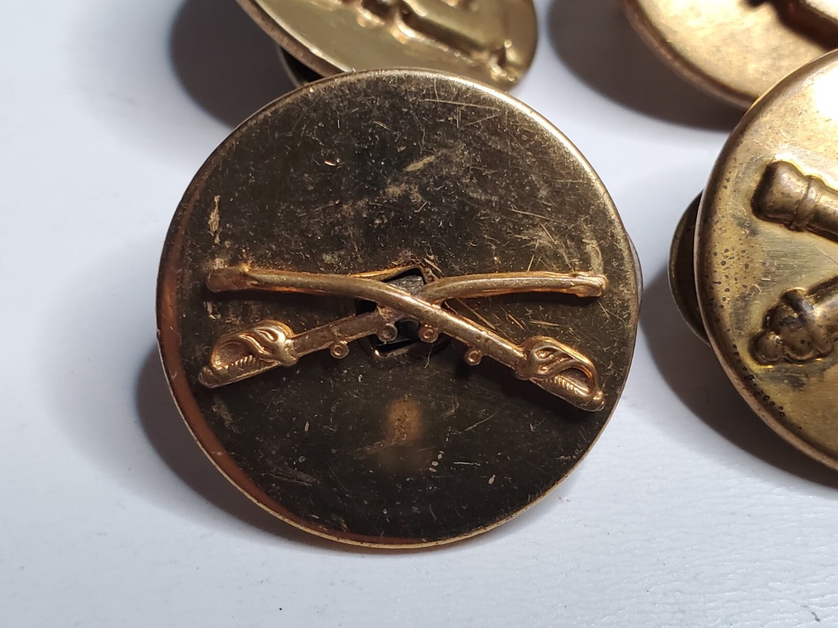 Lot 11 Vintage 1940s WWII US Army U.S. Lapel Pin Artillery Crossed