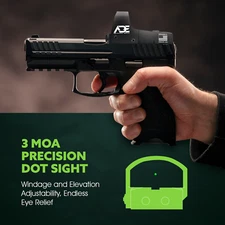 ADE RD3-006-B Green Dot Reflex Sight For Beretta APX RDO Optics Ready Pistol 