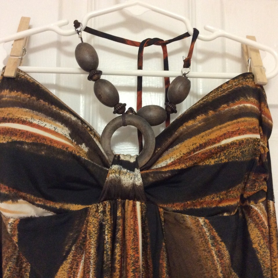 rue21 Womens Dress Junior Size Small Brown Empire Waist Tie Dye 53 eBay