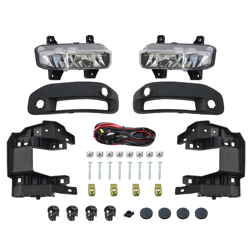 Front Bumper LED Fog Light Lamps+Bracket Fit For 2019-2020-2022 Dodge Ram 1500 Foto 2 de 4