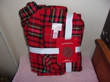 BRAND NEW MEN'S WONDERSHOP COTTON 2PC SLEEP SET in RED PLAID COLORS