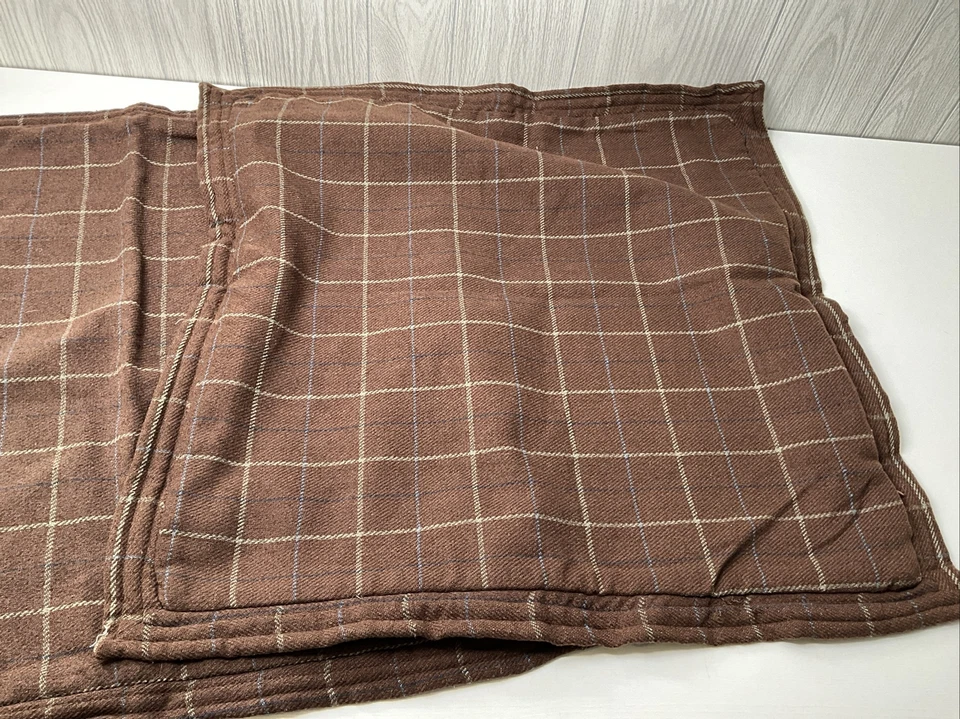 Basket Weave/Ratan Croscill Home Euro Pillow Sham 26" Brown Set of 2 - Image 4 of 4