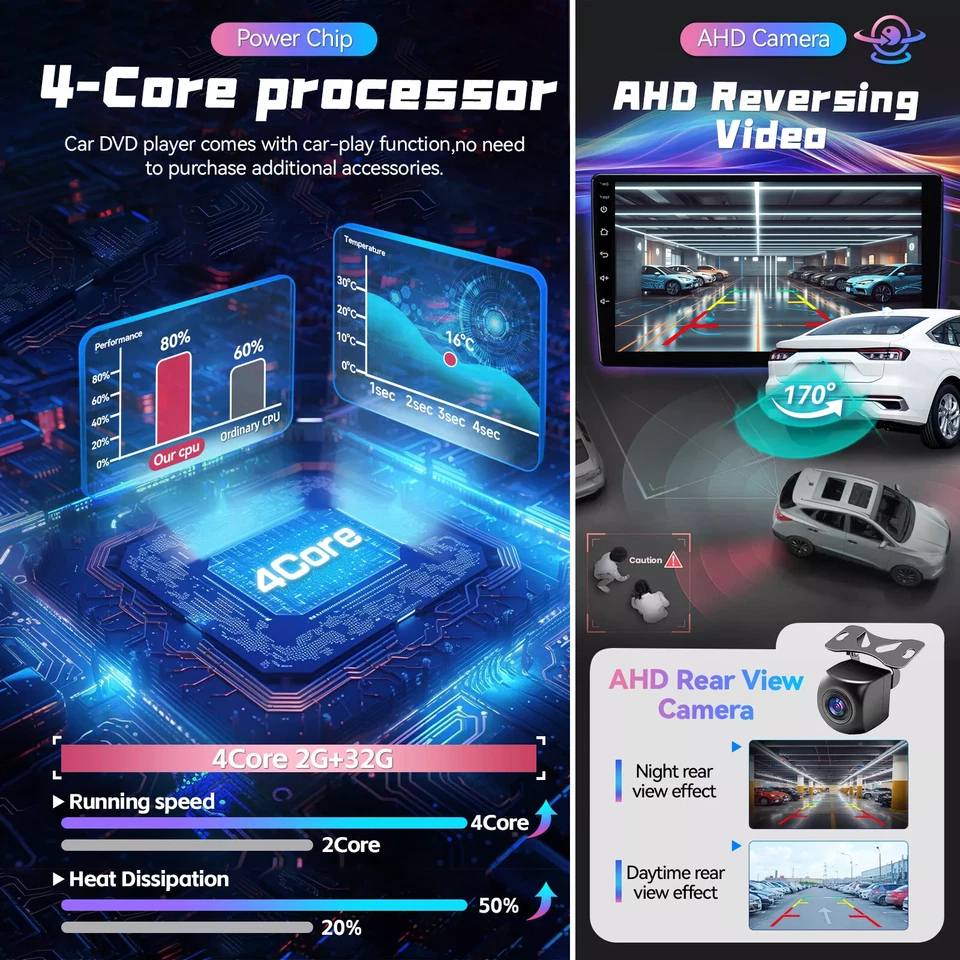 For 2005-2009 Ford Mustang CarPlay Android Auto Car Radio GPS Stereo Wifi Apple - Image 4 of 4