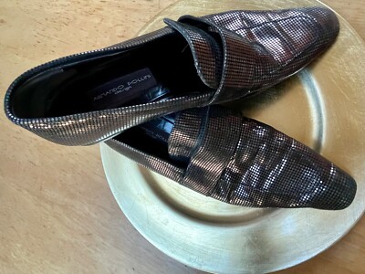 Loafer v. Armando Pollini ital. Edelmarke, raffiniertes Leder, bronz-metallic!