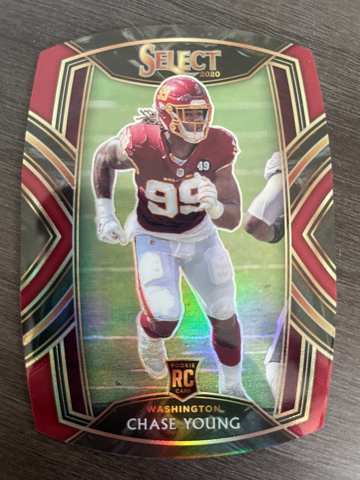 2020 Panini Select Chase Young Washington RC Rookie Maroon Die Cut Prizm #264