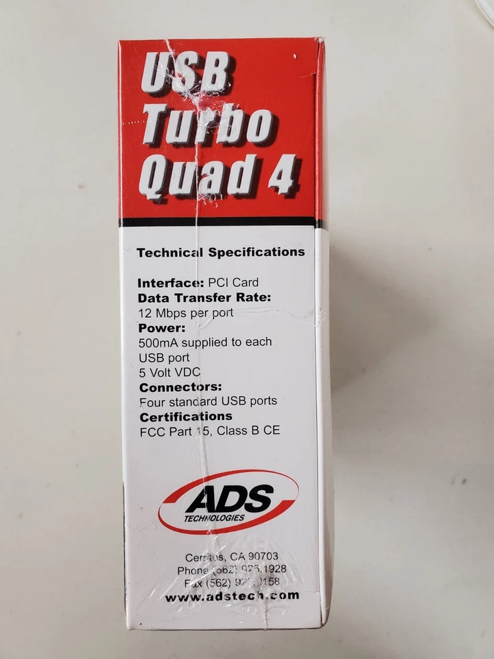 USB Turbo Quad 4 for PC NEW in box - Image 3 of 4
