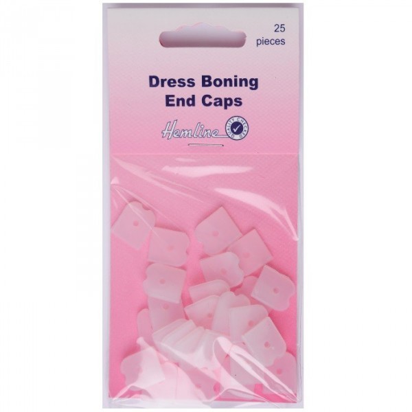 Hemline 25 x 12mm Dress Boning End Caps