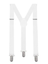 Suspenders for Men, Men's Suspenders, Suspenders Women - Adjustable 1 White