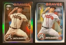 2024 Topps Baseball AJ Smith-Shawver RC Lot: 2 Chrome Sepia Refractor & Base
