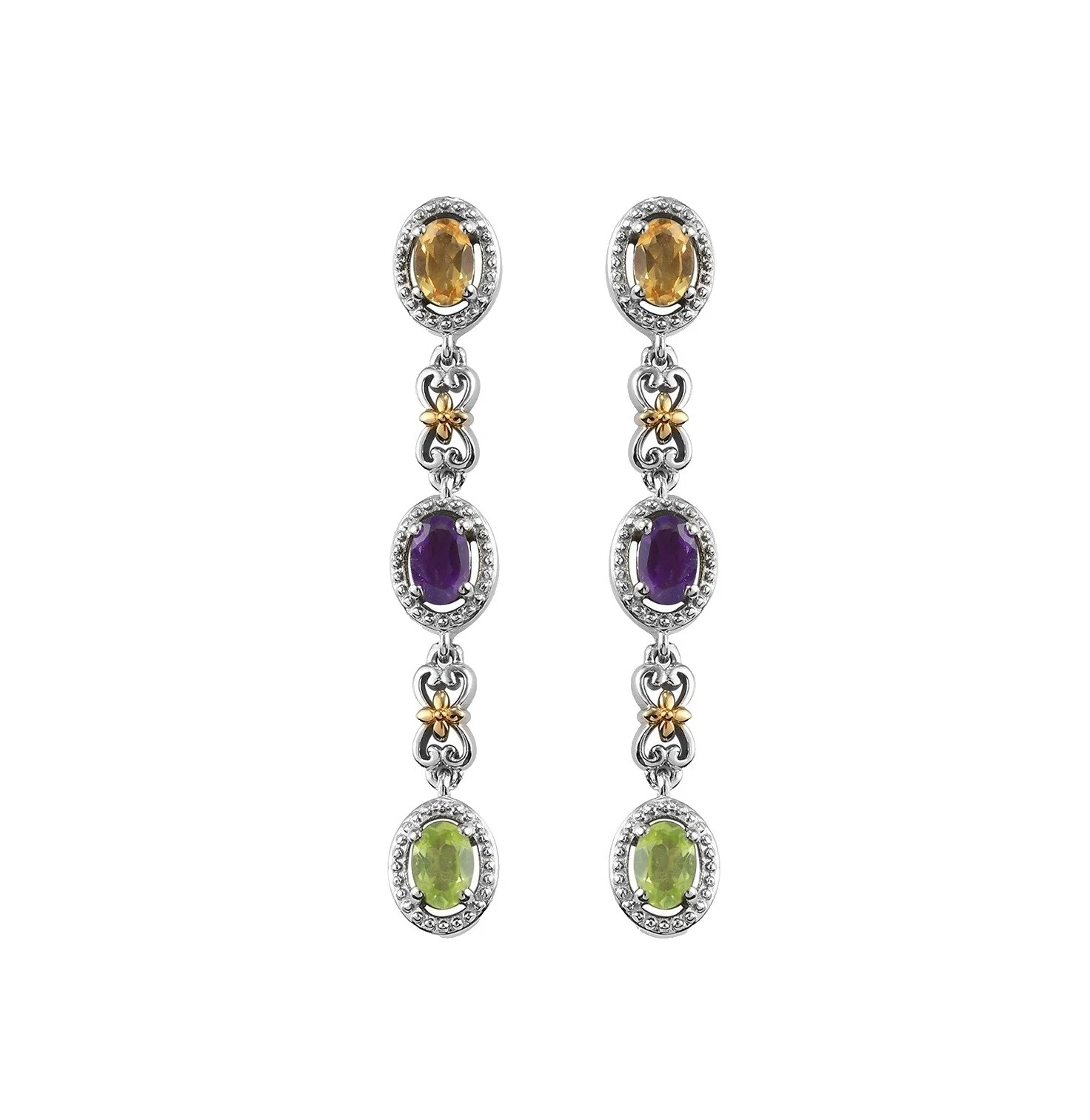 Pendientes de Moda Amatista Piedra de zafiro