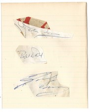 JOHN DEACON PORTSMOUTH FC CHAIRMAN 1972-88 BILL DAVIES F BURROWS ORIG AUTOGRAPHS