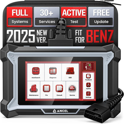 All System OBD Scanner for Mercedes-Benz Bidirectional Diagnostic Tool 30+ Reset