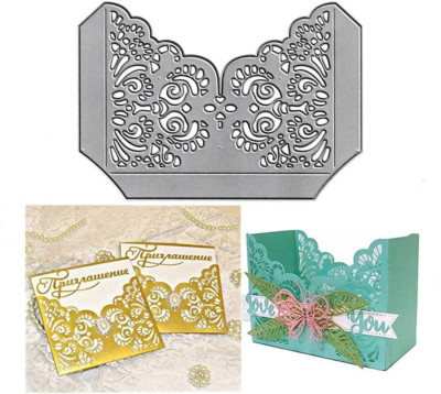 Flower Wedding Invitation Card Base Cutting Dies, Invitation Card Border Die Cut