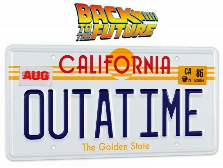 Back To The Future Metal License Plate Prop 1/1 DeLorean BTTF 2020