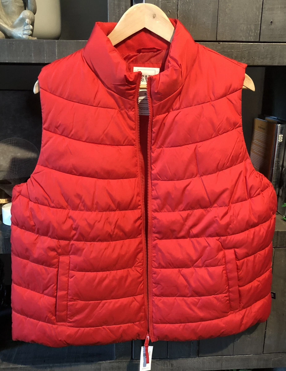 NWT: GAP Cold Control/Water Resistant Puffer Vest, Red, Size XL (MSRP:  $49.99)