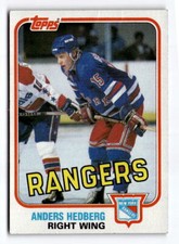 1981-82 Topps Anders Hedberg E98 New York Rangers EX