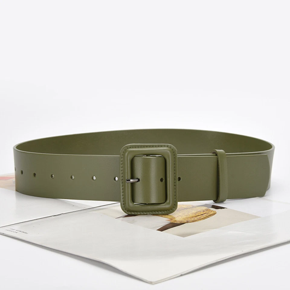 Cintura Corsetto Classica Liscia Stretta Pelle Di Vacchetta Larga ~% ☆ - Immagine 2 di 4