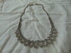 vintage Kramer of New York signed clear crystal rhinestone necklace jeweled clas