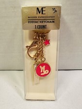 C. Pink Capricorn Zodiac Keychain