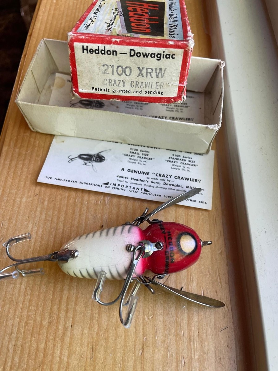 HEDDON CRAZY CRAWLER #2100 BWH ジンクアイ Vintage Heddon 2100 Crazy Crawler YHR Fishing Lure | eBay