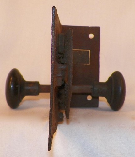 Interior Door Lock Iron Plate 18th Century PA Dutch Blacksmith #5 Thick Antique - Picture 4 of 5