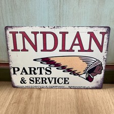 INDIAN BLECHSCHILD Motorrad Biker Motorcycles Moped Deko Werkstatt 20 x 30 cm