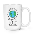 World's Best Dad 15oz Large Mug Cup - Fathers Day Funny Gift Present Big
