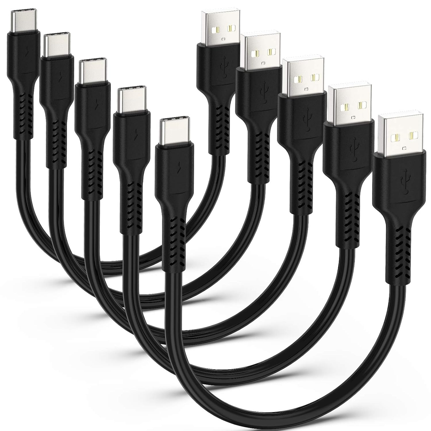 USB C Cable Short [5Pack 20Cm], 3A USB Type C Fast Charging Cable 0.2M USB a to