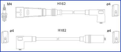 HITACHI ZÜNDKABEL-SATZ passend für SEAT IBIZA VW POLO | 134703