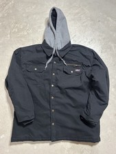 Men  s Ginuine Dickies Winter Jacket Size XL Black/Gray Full Zip Quilted Lining