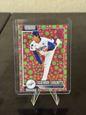 Yoshinobu Yamamoto Polka Dots Parallel 2026 Topps Series 1 Holiday Egg Exclusive
