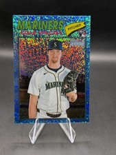 2026 Topps Heritage Chrome Blue Sparkle Cole Wilcox RC #155 Seattle Mariners