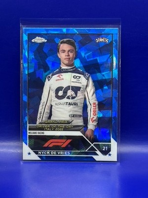 2023 Topps Chrome Sapphire F1 Rookie RC Nyck De Vries Williams Racing #181