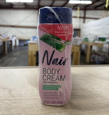 Nair Hair Remover Body Cream Soothing Aloe & Waterlilly 7.9 oz LOT OF 6 Bottles