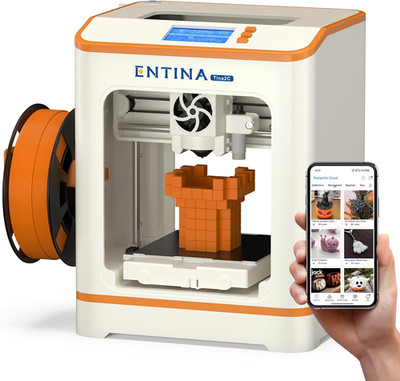Tina2C Mini 3D Printer for Kids & Beginners   Fully Assembled, Ready in 8 Minute