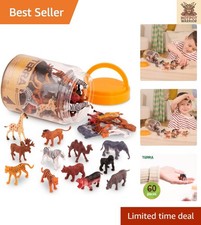 60-Piece Wild Creatures Tube - Educational Mini Animal Figurines Set for Kids