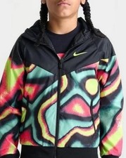 Nike Kids Max Volume Windrunner Hooded Jacket Hot Punch Full Zip Size Large