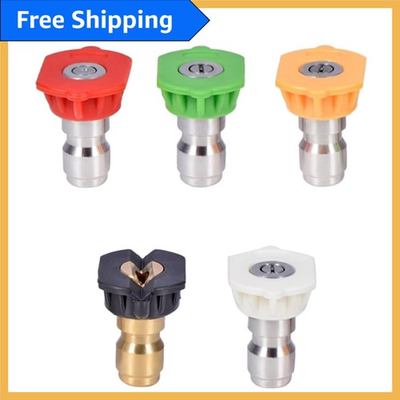 #ad Versatile Pressure Washer Nozzle Tips Set 5 Brass amp; Stainless Steel Nozzles $11.99