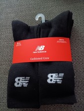NEW BALANCE MENS CUSHION CREW SOCKS 6-PAIR SIZE LARGE 8-12.5 BRAND NEW,,LOOK