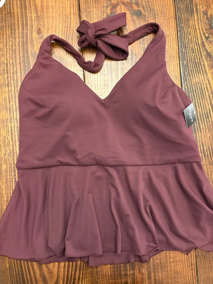 Купальный костюм Spanx 2 предмета женский размер XL бордовый красный - Изображение 2 из 4