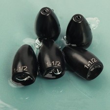 5pcs Tungsten Bulk Worm Weights Bullet Sinkers Size 1/16oz-1oz