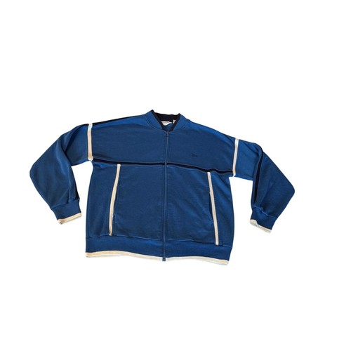 Christian Dior Monsieur Vintage Track Jacket Blue Striped Full Zip Mens Large