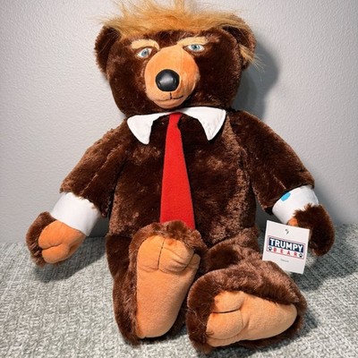 Trumpy Bear Deluxe Plush Teddy Bear with Hidden American Flag Blanket