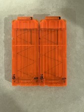 Nerf N-Strike Elite 12 Round Magazine Lot 2 Darts Clip Mag Clear Translucent