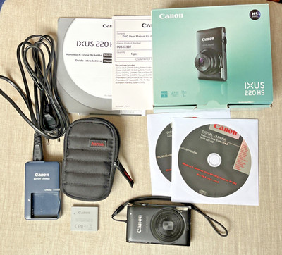 Canon IXUS 220 HS Digitalkamera Kompakt 12.1 MP HD Foto Camera Schwarz, getestet
