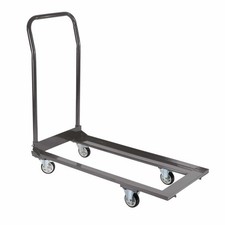 Gray Steel Folding Chair Cart for Poly & Resin Folding Chairs by Chivari